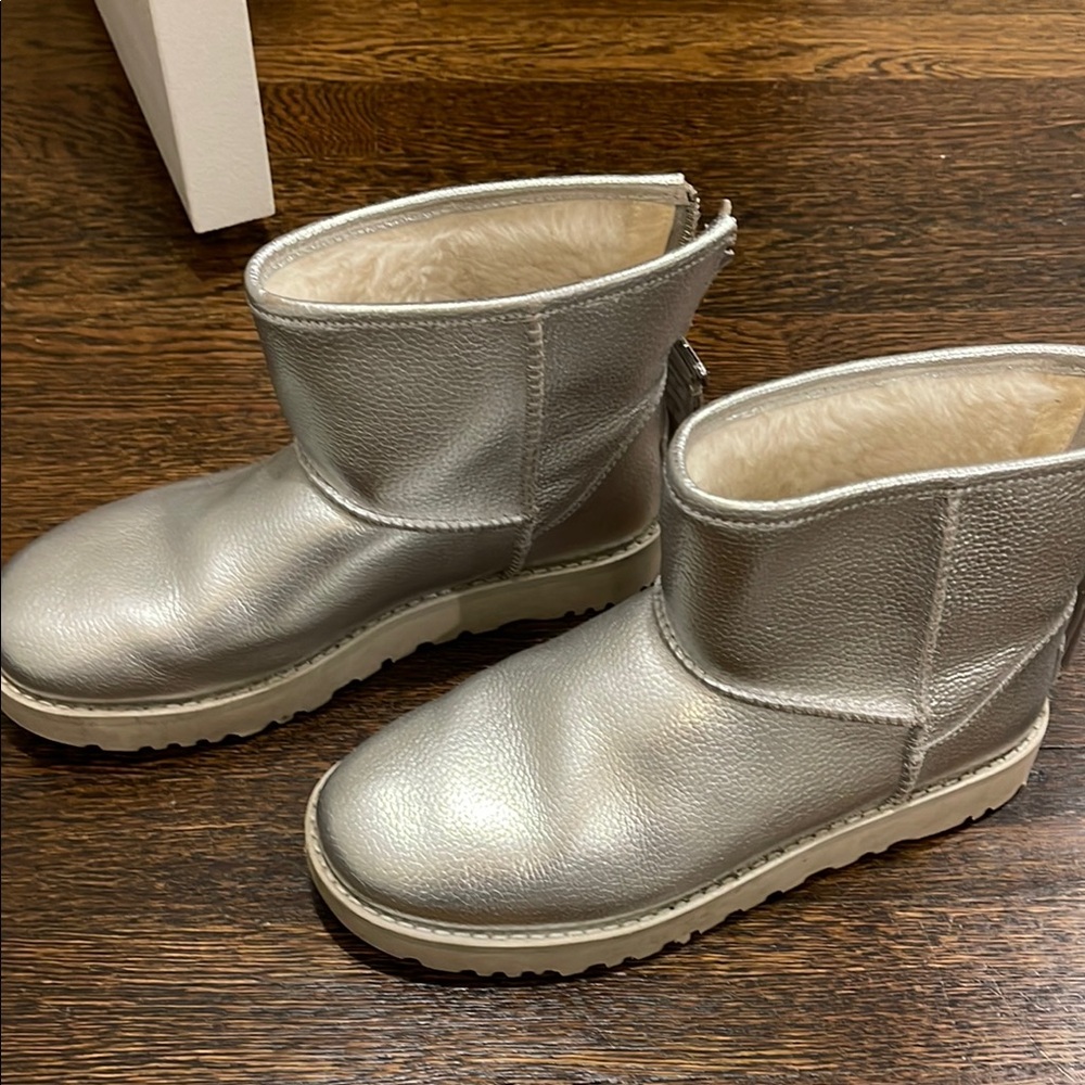 UGG Silver Ankle Boots